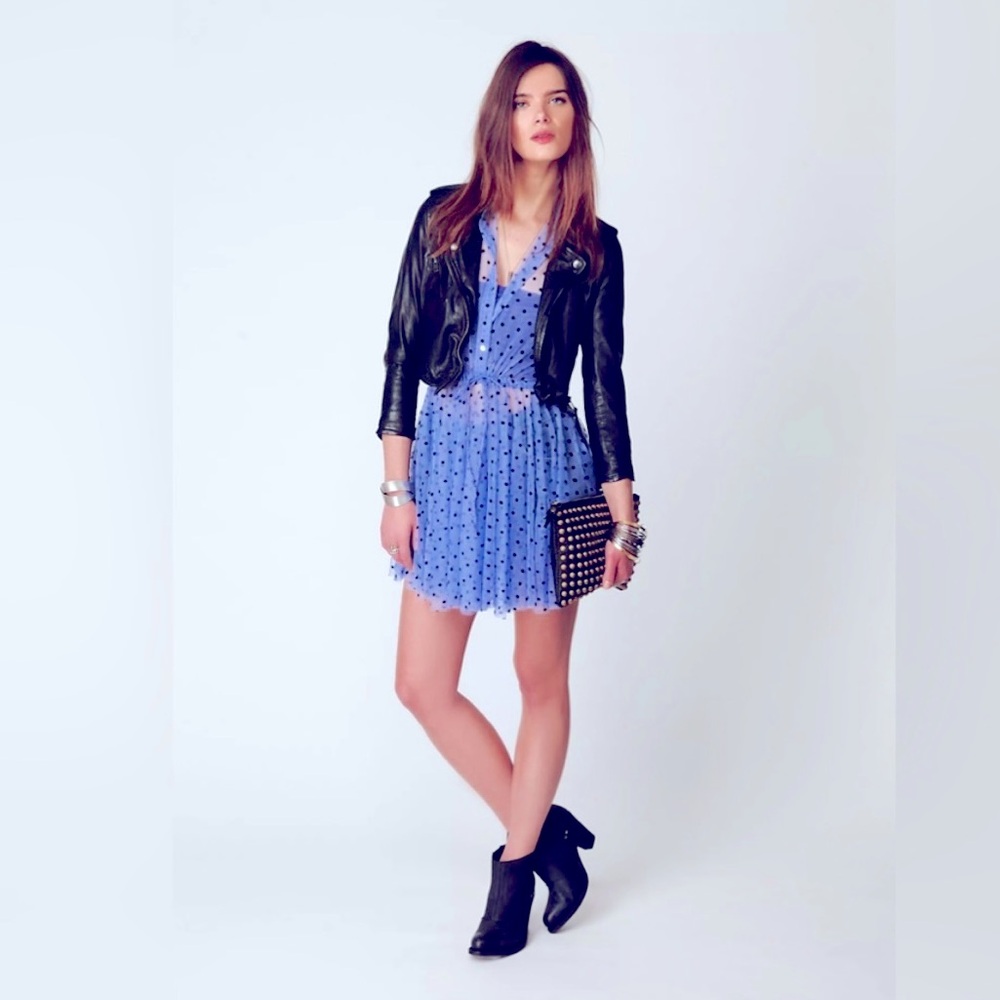FREE PEOPLE Flock Dot House Slip